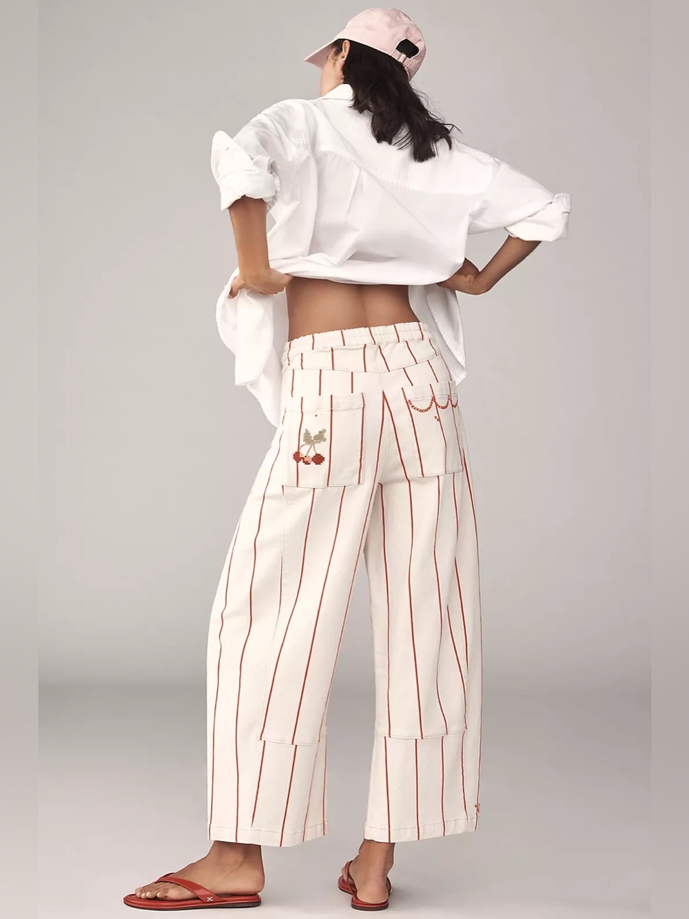 Anthropologie The Izzie Relaxed Pull-On Barrel Pants by Pilcro: Striped Edition - Picture 4 of 9